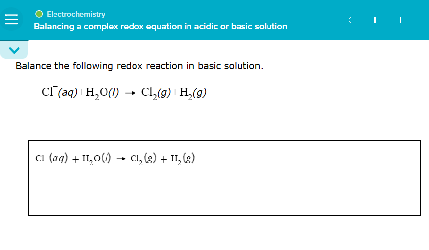 Solved Balance The Following Redox Reaction In Basic Chegg