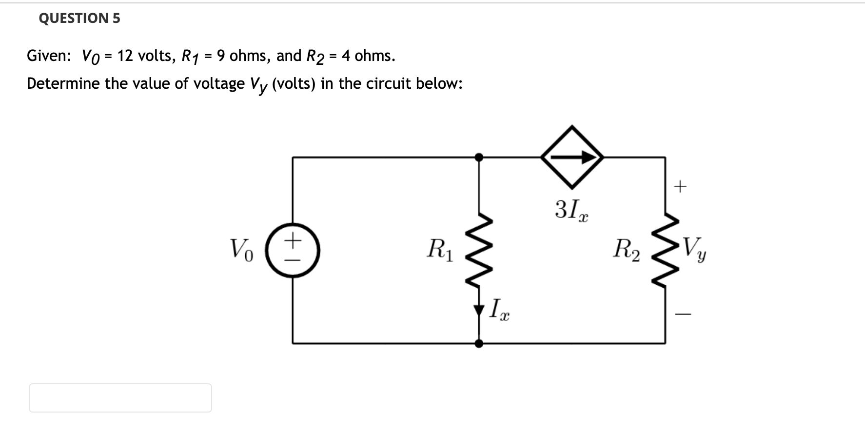 Solved In The Circuit Below The Following Voltages Are