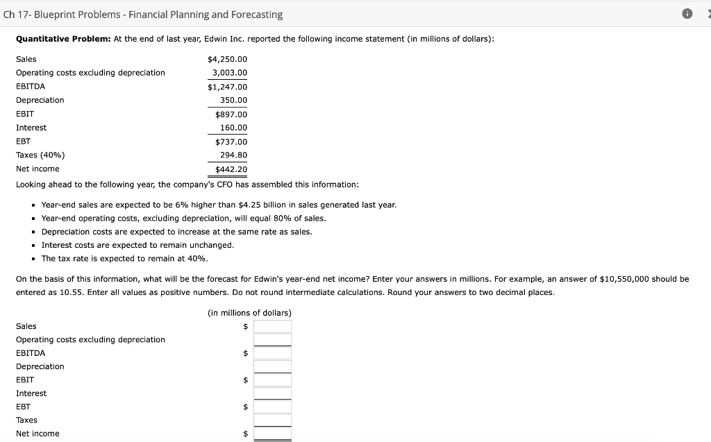 Solved Ch 17 Blueprint Problems Financial Planning And Chegg