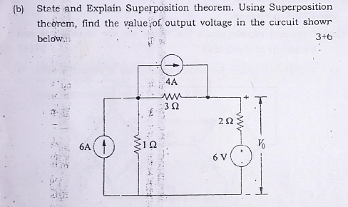 Solved B State And Explain Superposition Theorem Using Chegg