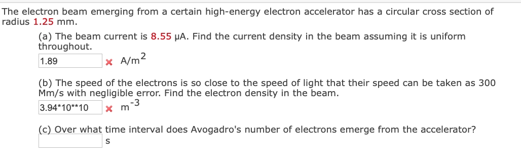 Solved The Electron Beam Emerging From A Certain High Energy Chegg