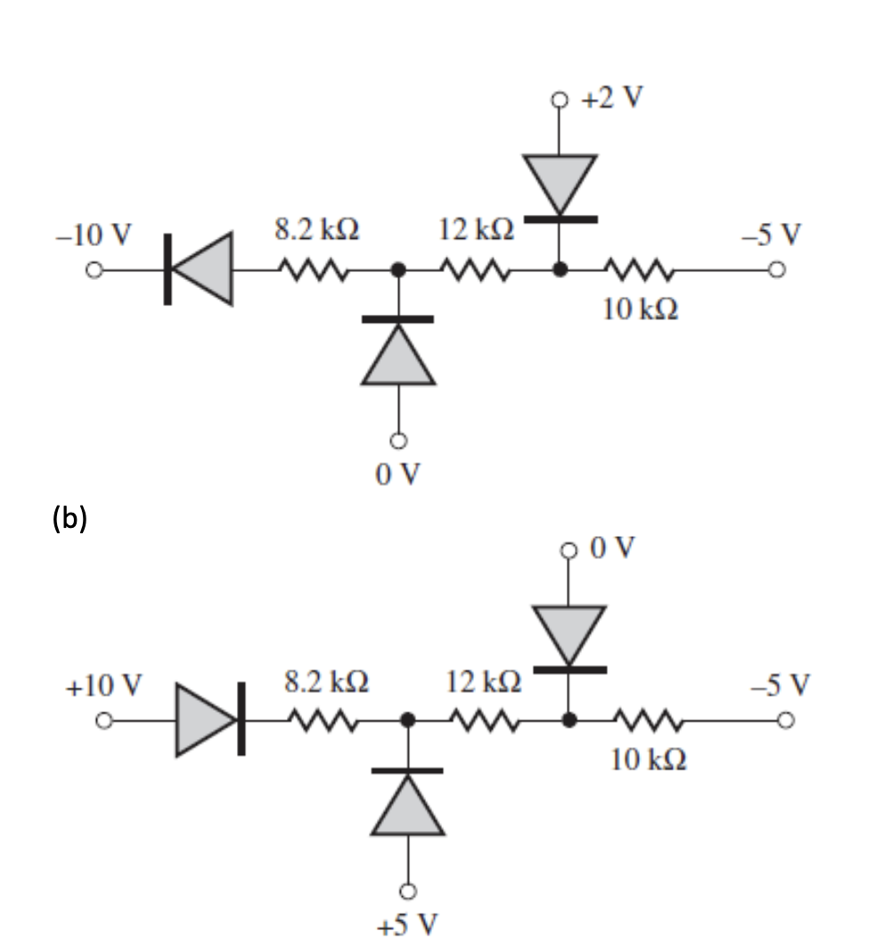 Solved Find The Q Point For The Diodes In The Circuits In Chegg