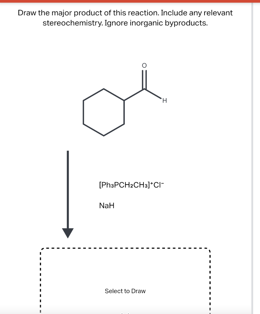 Solved Draw The Major Product Of This Reaction Include