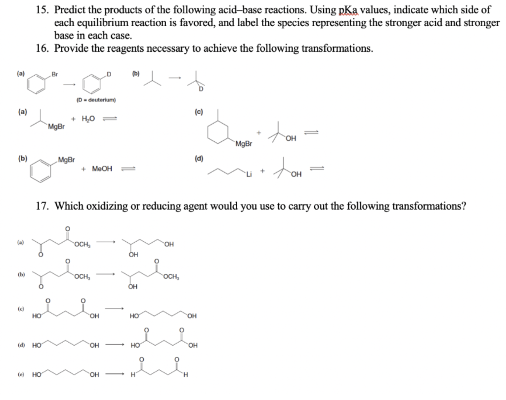 Solved Predict The Products Of The Following Acid Base Chegg