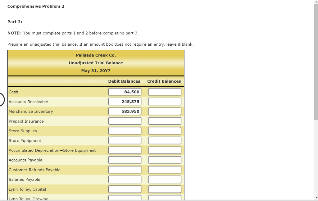 Solved Comprehensive Problem 2 Part 1 And Part 2 Palisade Chegg