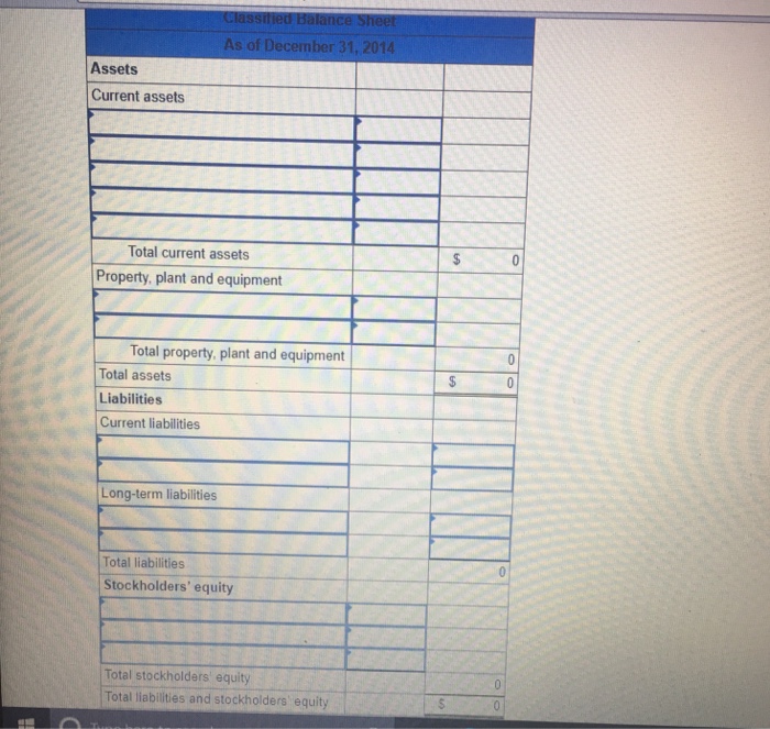 Solved Exercise Preparing A Classified Balance Sheet Lo Chegg