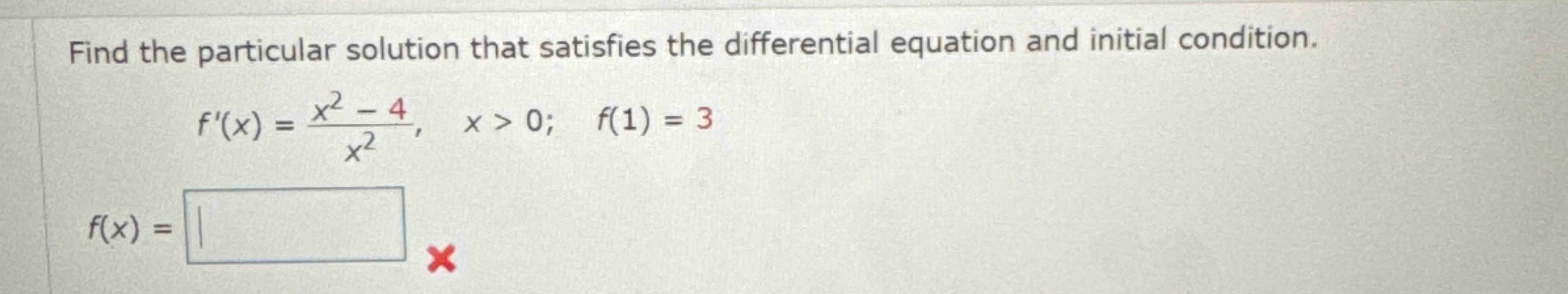 Solved Find The Particular Solution That Satisfies The Chegg