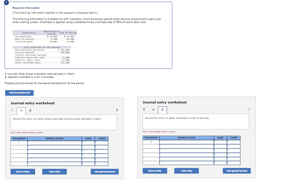 Solved Required Information The Following Informotion Chegg