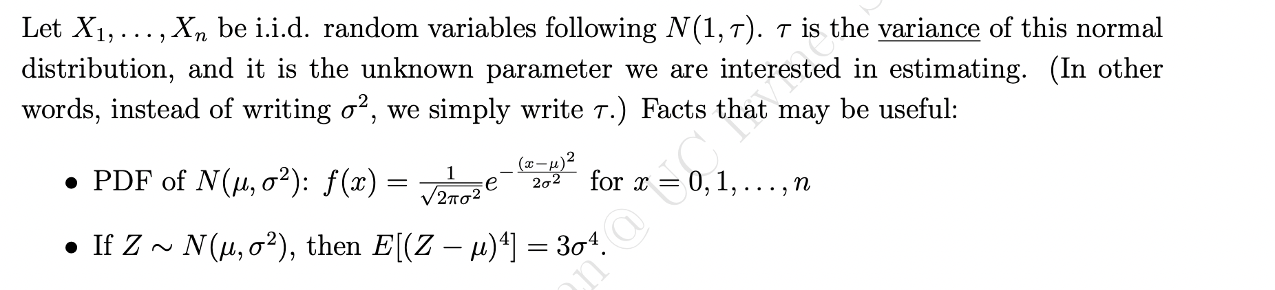 Solved Let X Xn Be I I D Random Variables Following Chegg