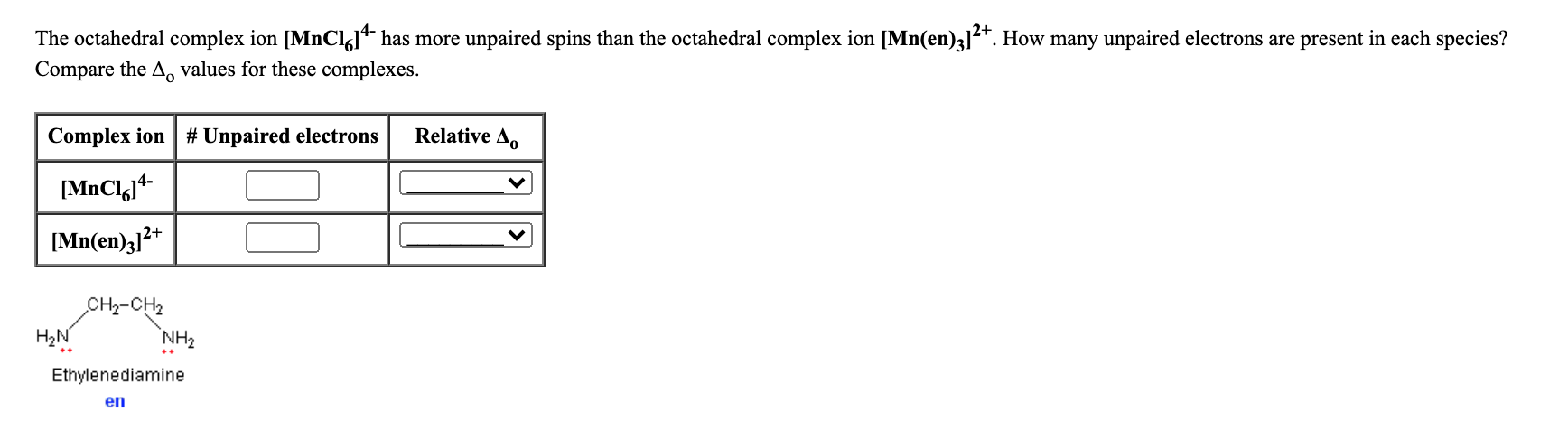 Solved The Octahedral Complex Ion MnC1614 Has More Chegg