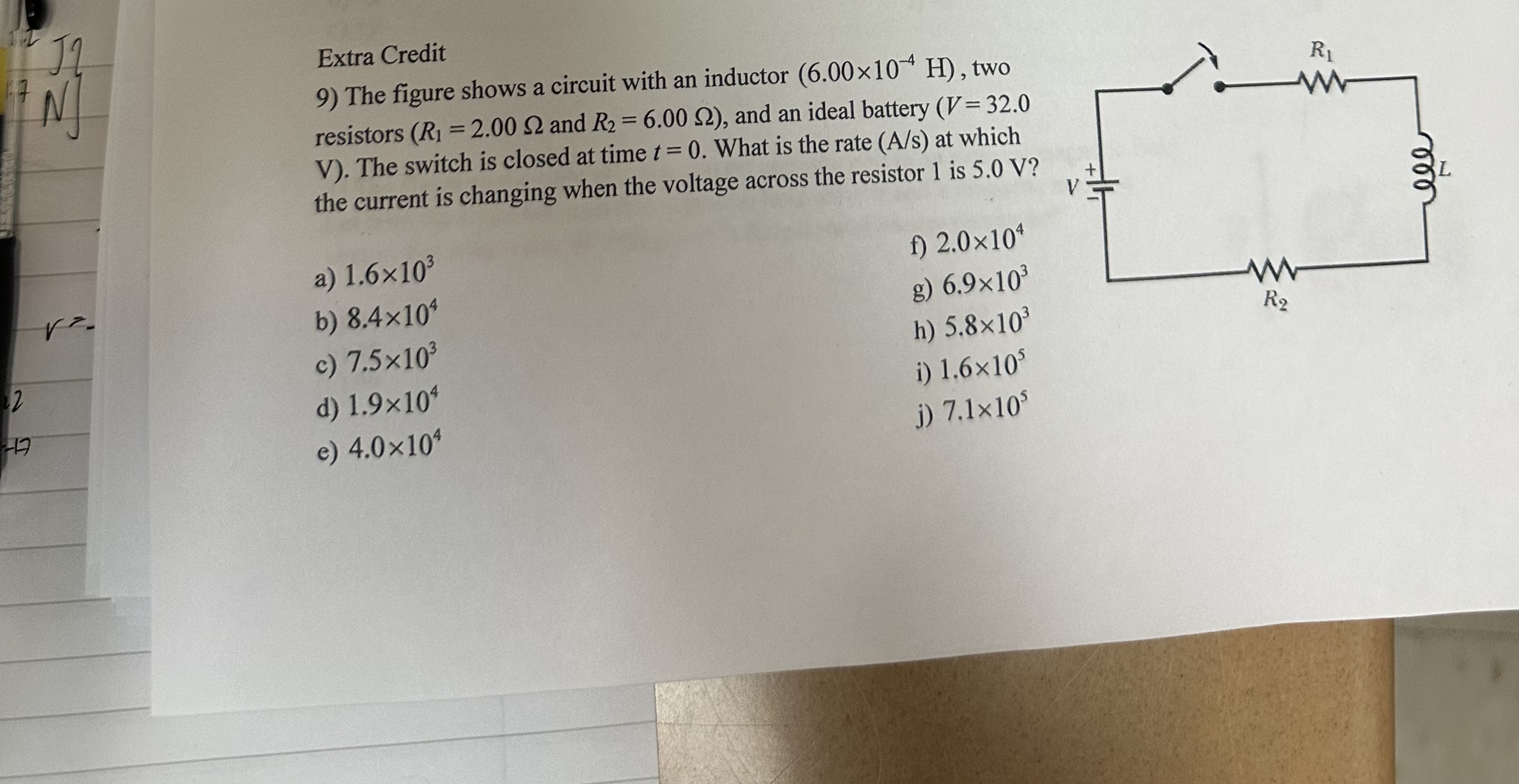 Solved Extra CreditThe Figure Shows A Circuit With An Chegg