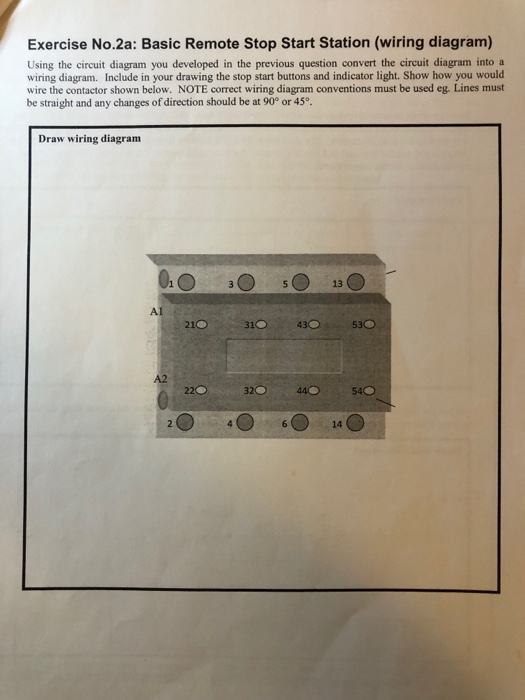 Start Stop Station Schematic Diagram Electrical Circuit Di