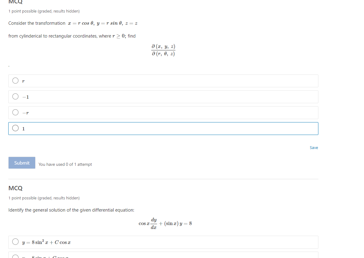 Solved Mcq Point Possible Graded Results Hidden Chegg