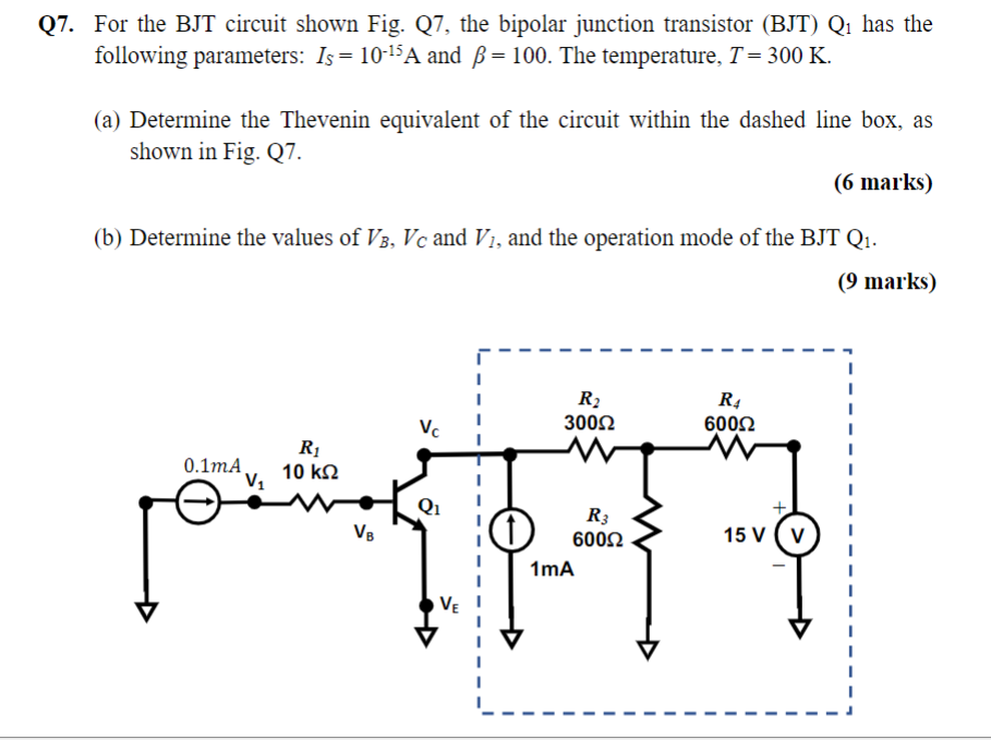 Solved For The Bjt Circuit Shown Fig Q The Bipolar Chegg