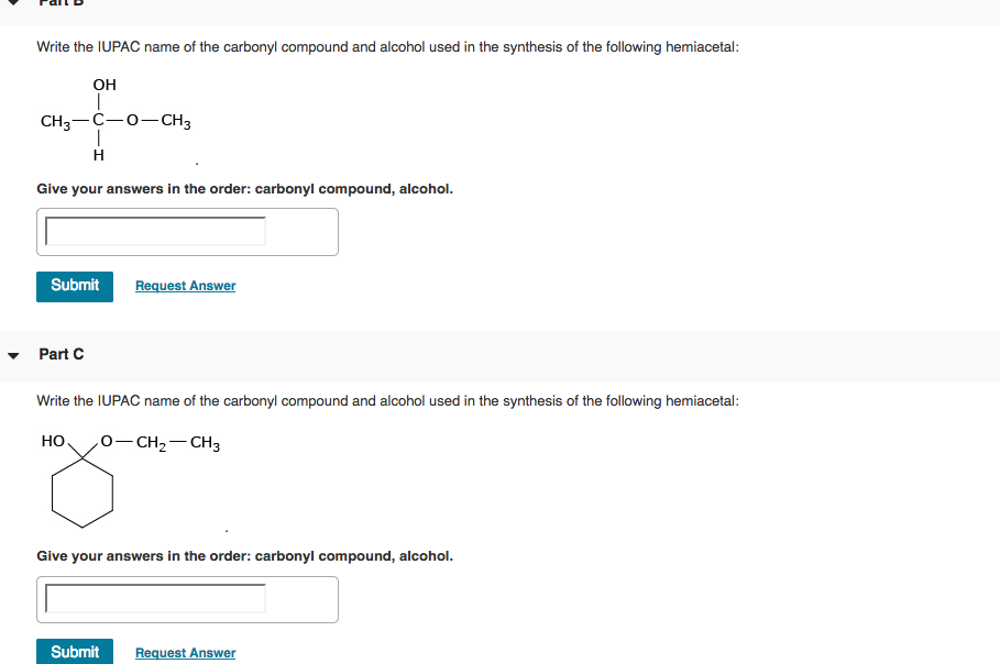 Solved Write The Iupac Name Of The Carbonyl Compound And Chegg