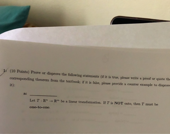 Solved Points Prove Or Disprove The Following Chegg