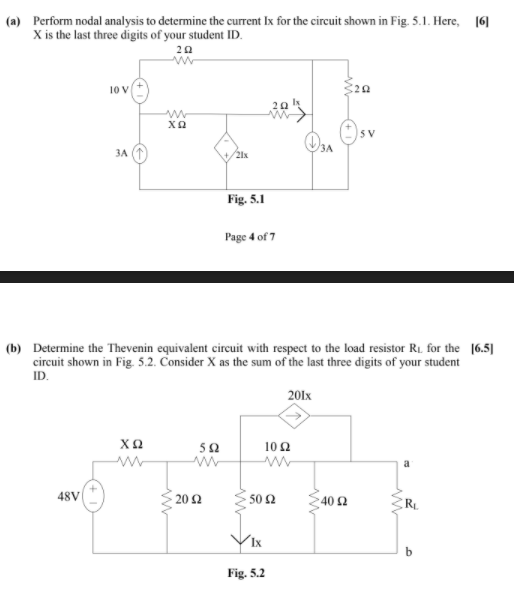 Solved A Perform Nodal Analysis To Determine The Current Chegg