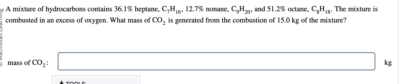 Solved A Mixture Of Hydrocarbons Contains Heptane Chegg