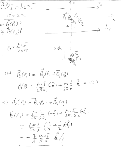 Solved 27 The Accompanying Figure Shows Two Long Straight Chegg