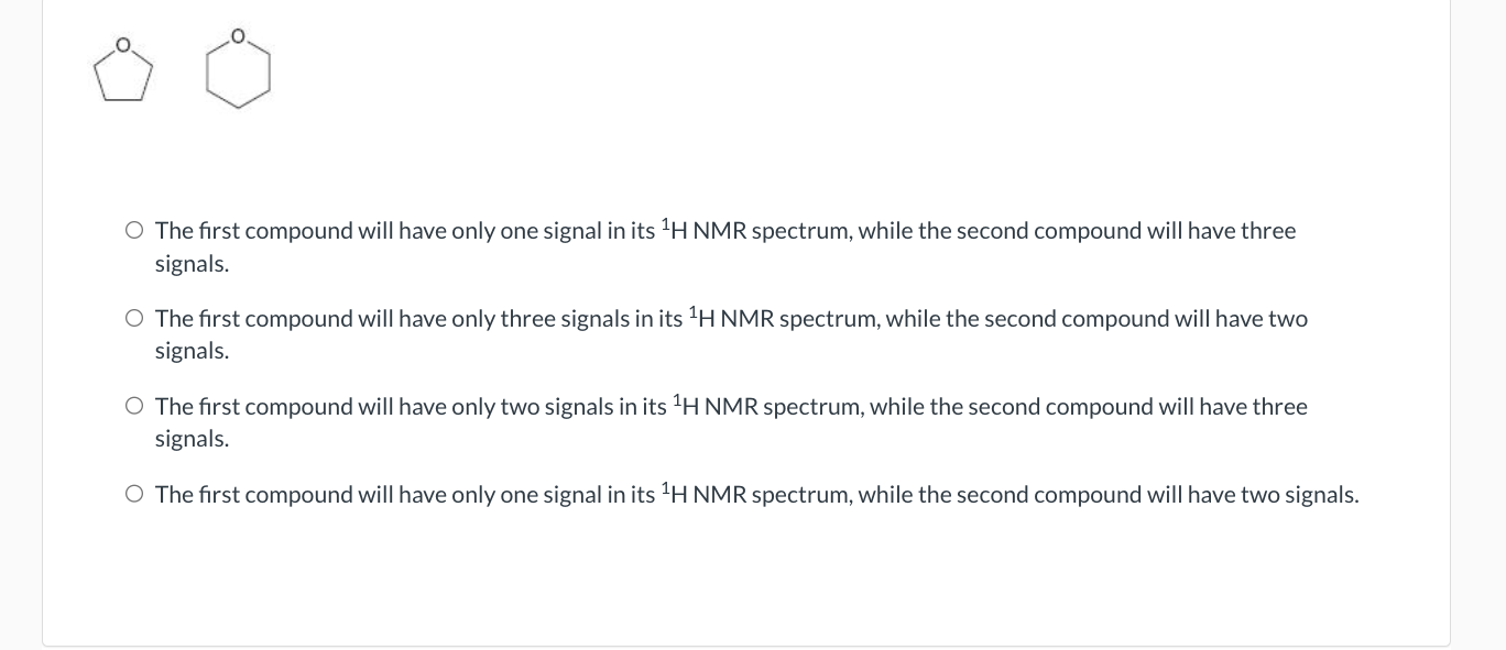 Solved How Would You Use 1H NMR Spectroscopy To Distinguish Chegg