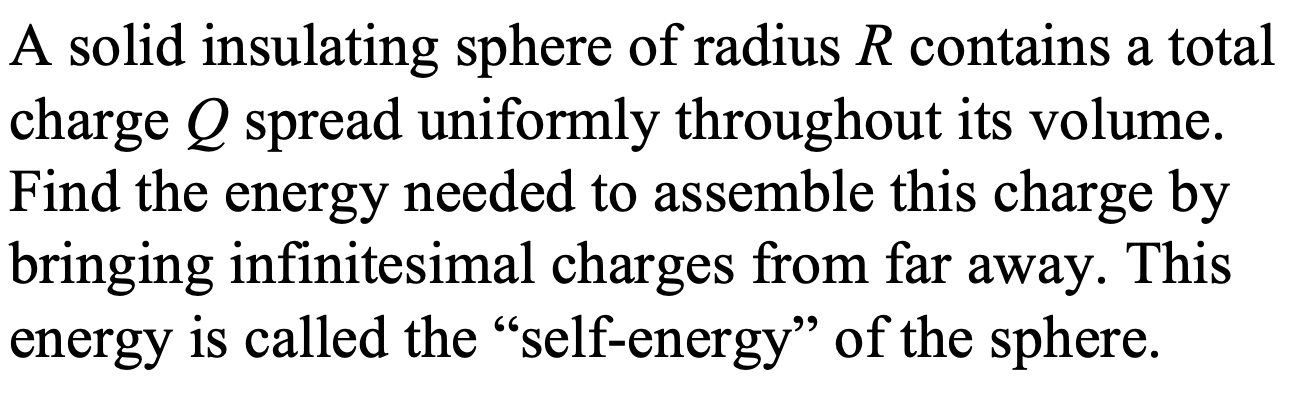 Solved A Solid Insulating Sphere Of Radius R Contains A Chegg