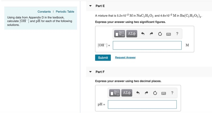 Solved Part E Constants Periodic Table A Mixture That Is Chegg