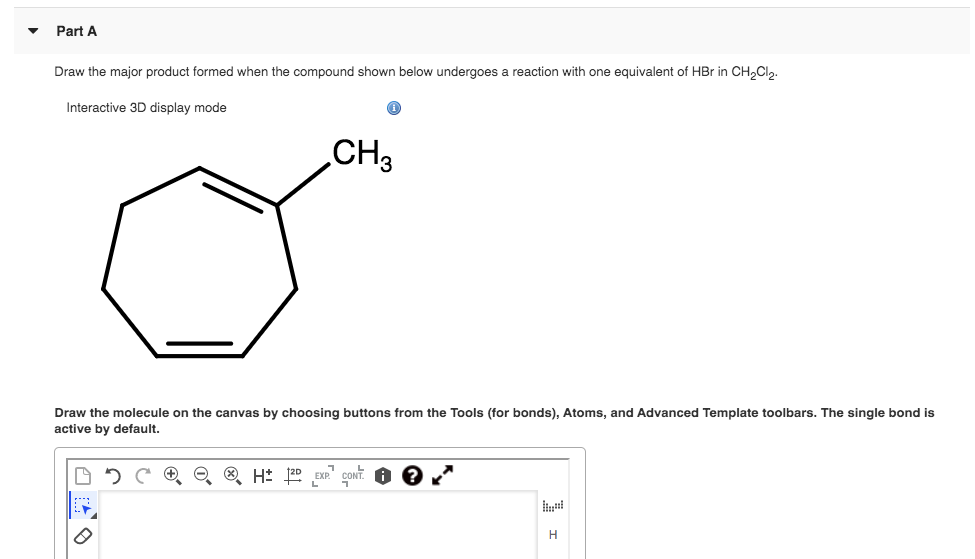 Solved Part A Draw The Major Product Formed When The Chegg