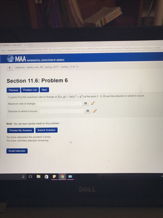 Solved Find The Maximum Rate Of Change Of F X Y Ln X Chegg