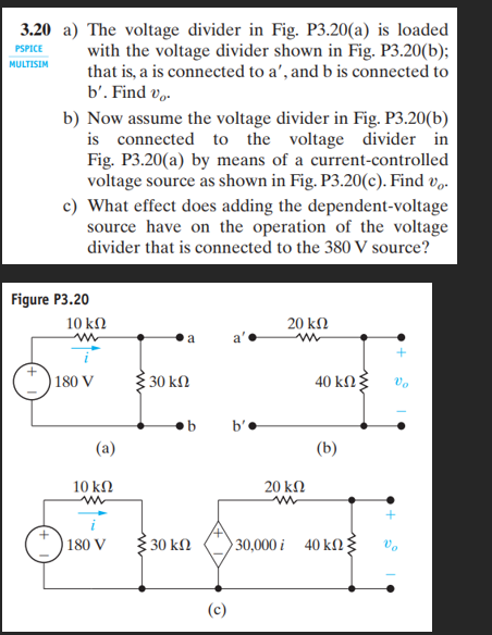 Solved A The Voltage Divider In Fig P A Is Chegg