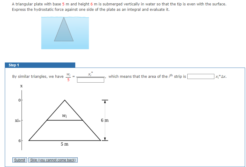 Solved A Triangular Plate With Base M And Height M Is Chegg