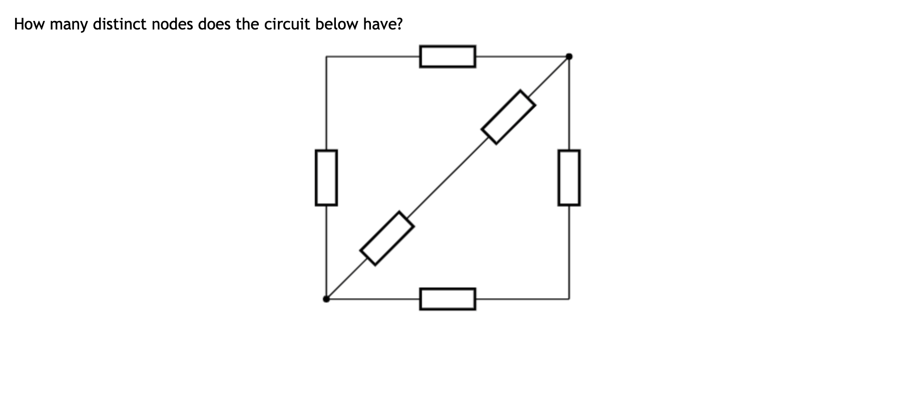 Solved How Many Distinct Nodes Does The Circuit Below Chegg