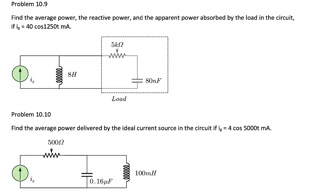 Solved Problem 10 9 Find The Average Power The Reactive Chegg