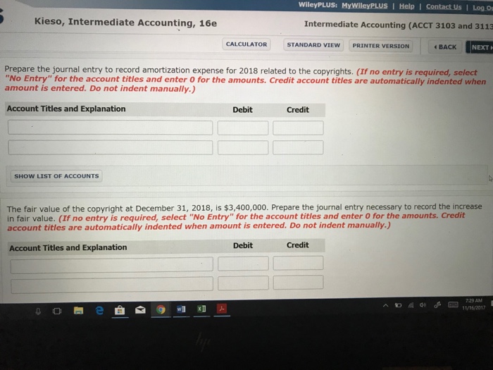 Chapter 2 solutions for int accounting kieso wileyplus essay image