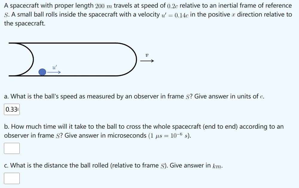 Solved A Spacecraft With Proper Length M Travels At Chegg