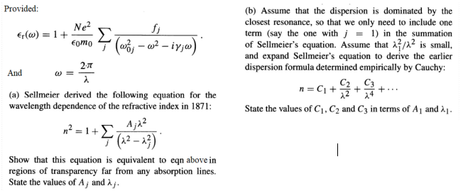 Solved Provided B Assume That The Dispersion Is Dominated Chegg