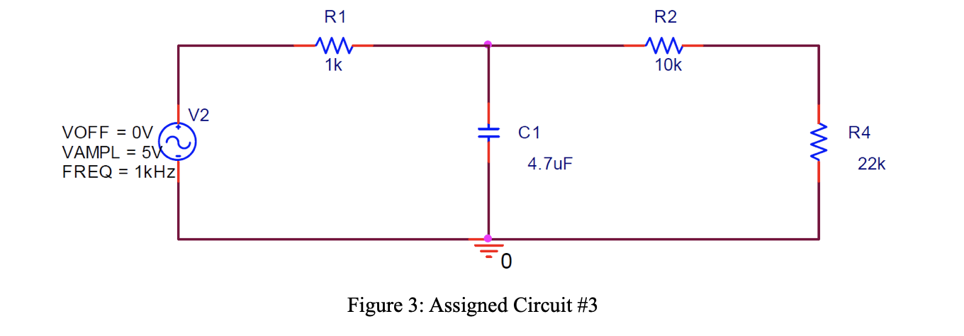 Solved R1 R2 iş 1k 10k V1 R3 R4 VOFF 0 VAMPL 5 FREQ Chegg