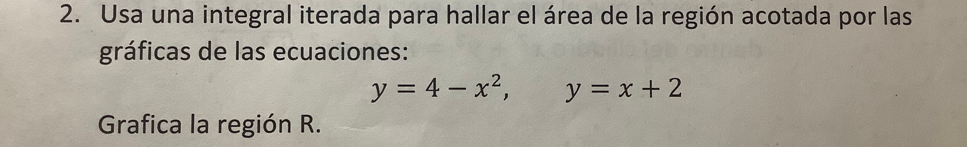 Solved Usa Una Integral Iterada Para Hallar El Rea De La Chegg