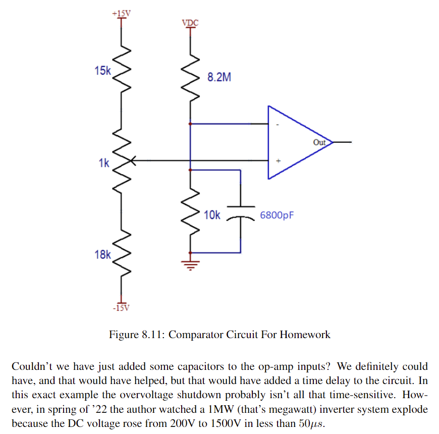 Solved Figure Comparator Circuit For Homework Couldn T Chegg