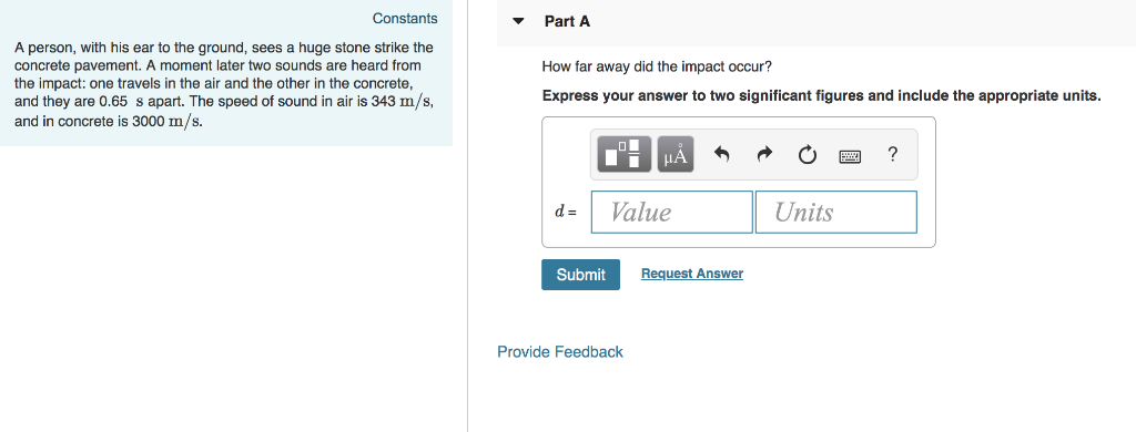 Solved Constants PartA A Person With His Ear To The Ground Chegg