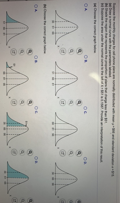 Solved Suppose The Monthly Charges For Cell Phone Plans Are Chegg