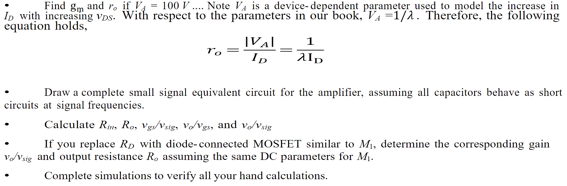 Solved Figure Shows A Common Source Amplifier Employing A Chegg