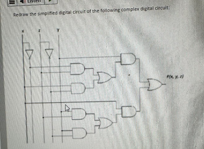 Solved Redraw The Simplified Digital Circuit Of The Chegg