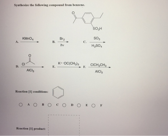 Solved Synthesize The Following Compound From Benzene SO3H Chegg