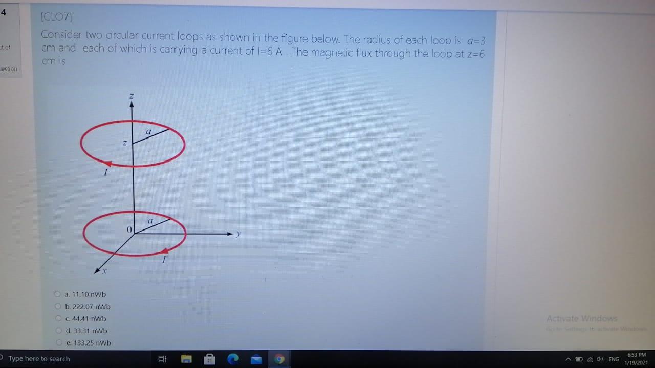 Solved 4 CLO7 Consider Two Circular Current Loops As Shown Chegg