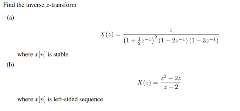 SOLVED Find The Inverse Z Transforms Of These Functions In 52 OFF