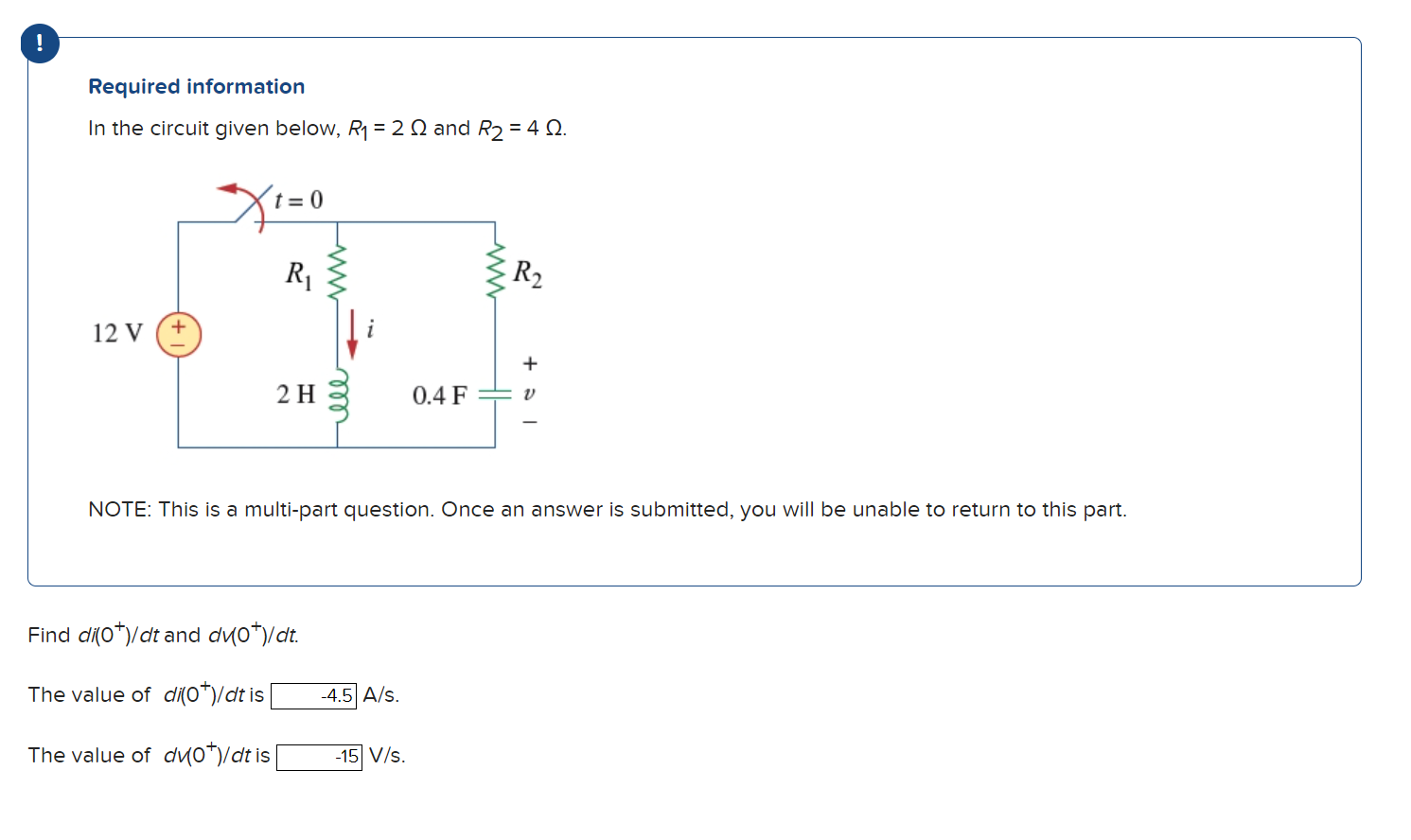 Solved Required Information In The Circuit Given Below Chegg