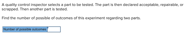 Solved A Quality Control Inspector Selects A Part To Be Chegg