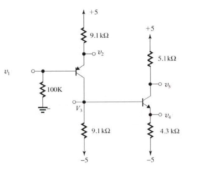 Solved For The Circuit Below Find The Labeled Node Voltages Chegg