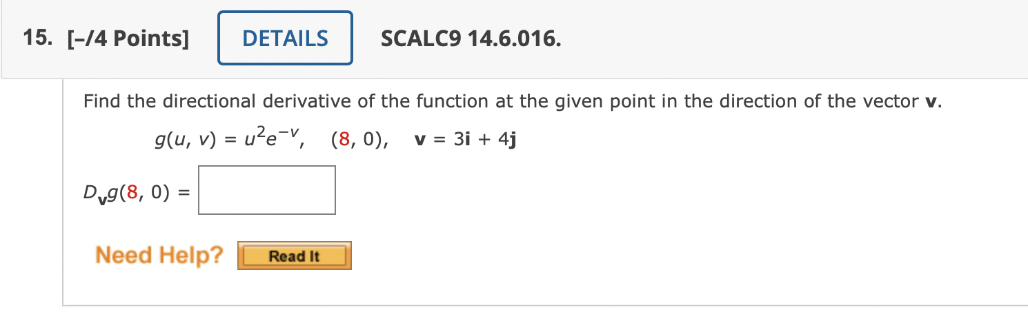 Solved Find The Directional Derivative Of The Function At Chegg