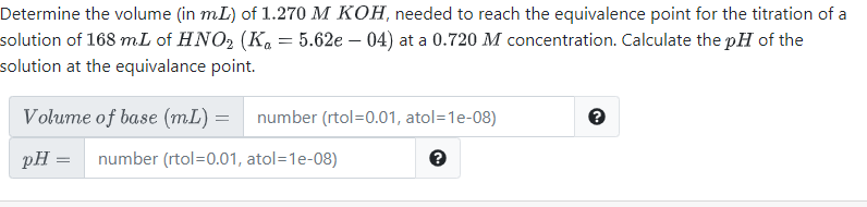 Solved Determine The Volume In ML Of 1 270 M KOH Needed Chegg